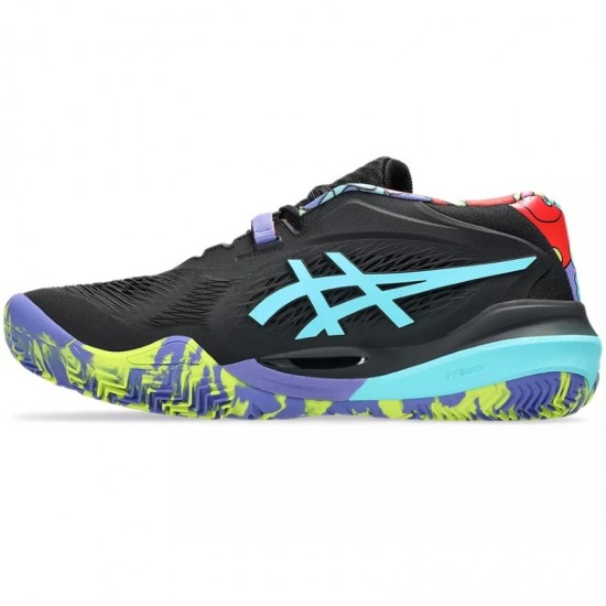 Baskets Asics Gel Resolution X Padel Noir Bleu Aqua