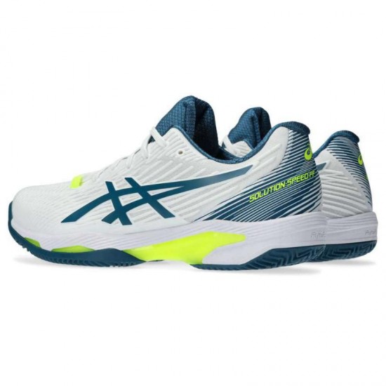 Tenis Asics Solution Speed FF 2 Argila Branco Cinza Azul