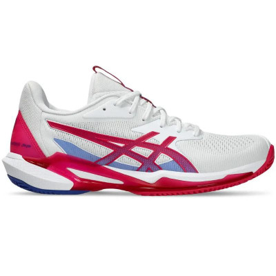 Tênis Asics Solution Speed FF 3 Clay Branco Rosa Brilhante Feminino