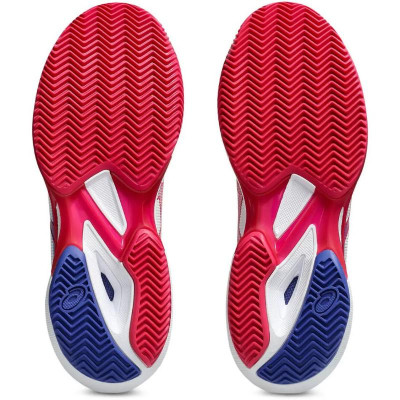 Tênis Asics Solution Speed FF 3 Clay Branco Rosa Brilhante Feminino