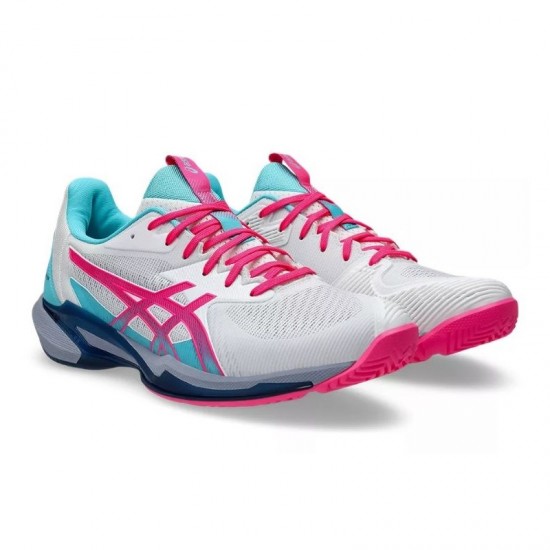 Baskets Asics Solution Speed FF 3 Padel Blanc Rose