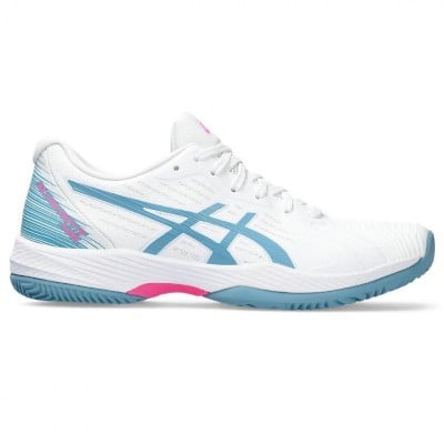 Baskets Asics Solution Swift FF Blanc Gris Bleu Femme