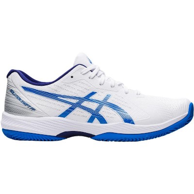 Tenis Asics Solucão Swift FF Clay Branco Azul Eletrico