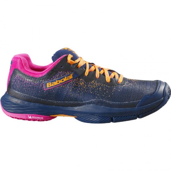 Babolat Jet Ritma Navy Navy Blue Fuchsia Baskets Femme