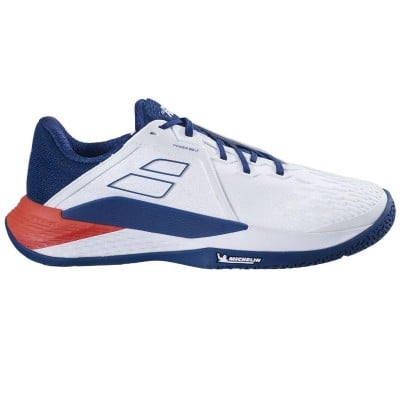 Babolat Propulse Fury 3 Blanc Bleu Rouge Sneakers