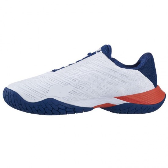 Babolat Propulse Fury 3 White Blue Red Sneakers
