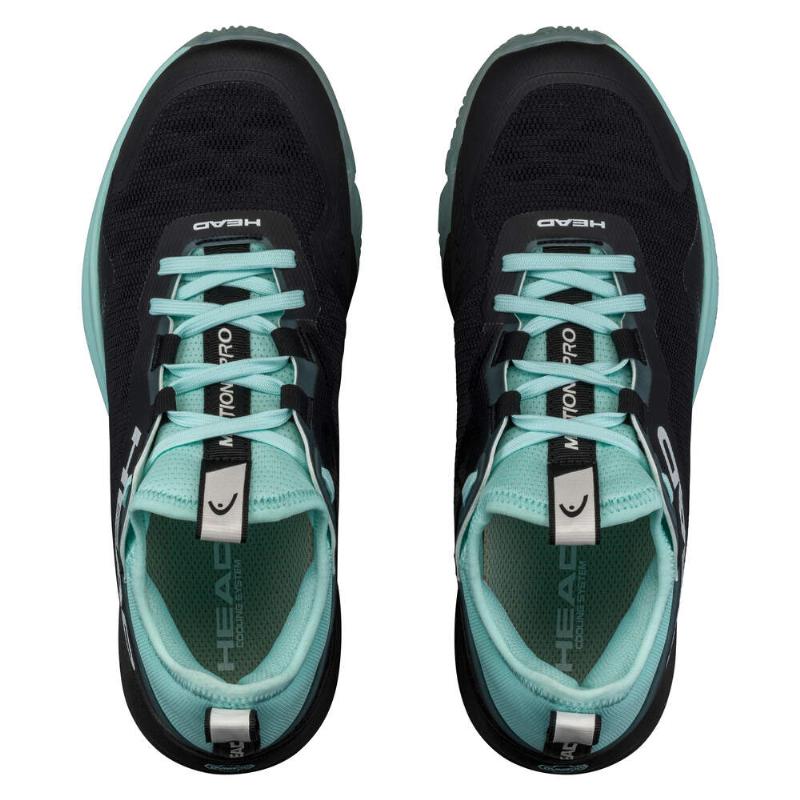 Sapatos femininos Head Motion Pro Padel Black Aqua