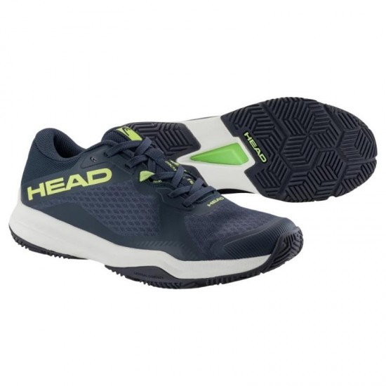 Head Motion Team Padel Navy Blue Lime Sneakers