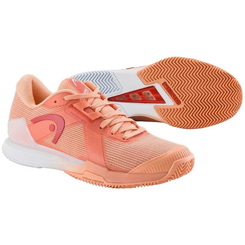 Zapatillas Head Sprint Pro 4.0 Clay Coral Blanco Mujer