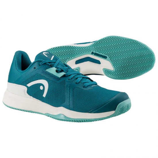 Zapatillas Head Sprint Team 3.5 Clay Azul Pedra Blanco Mujer