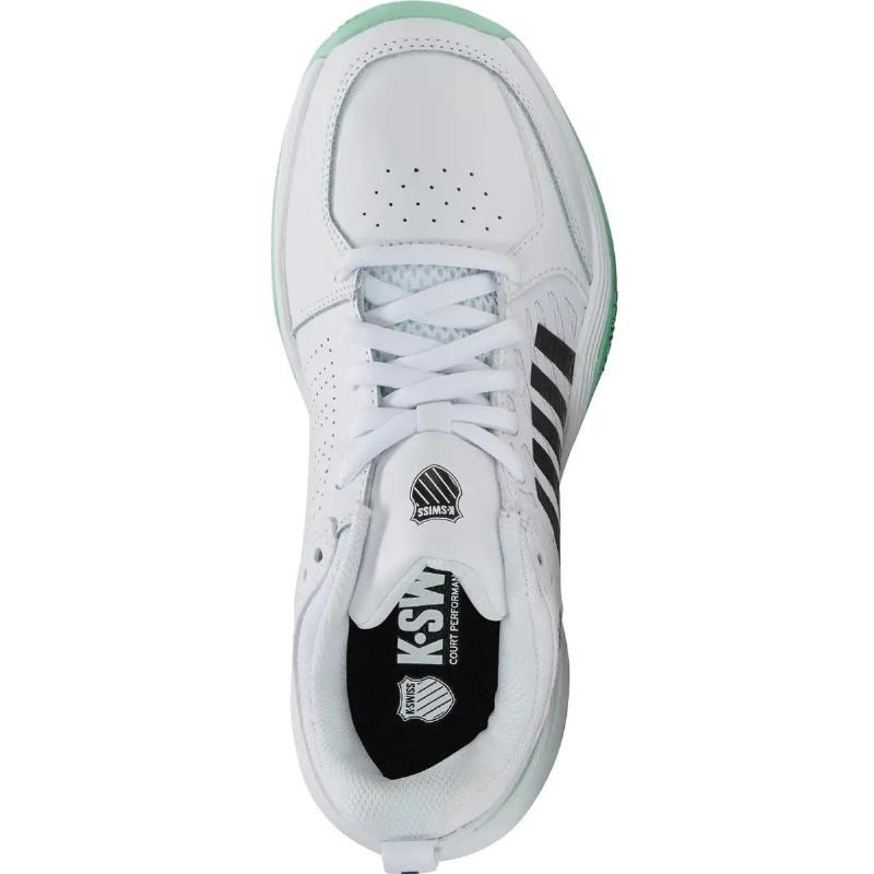 Zapatillas Kswiss Court Express 2 Clay Blanco Menta Negro Mujer