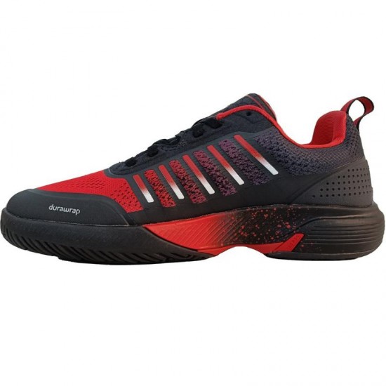 Zapatillas Kswiss Sanyo Ultra Court Padel Negro Antracita Rojo