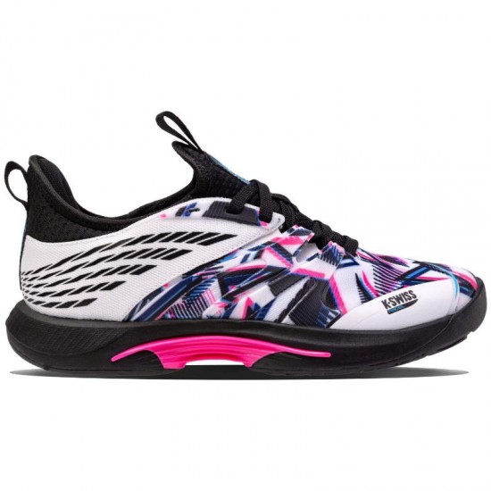 Kswiss Speedtrac Padel White Black Pink Neon Shoes