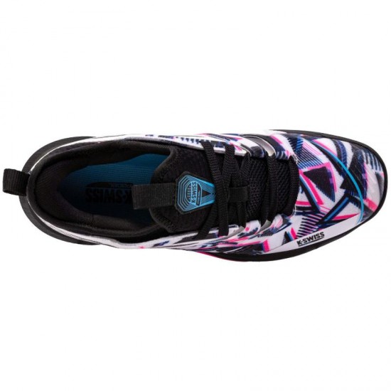 Kswiss Speedtrac Padel branco preto rosa sapatos neon