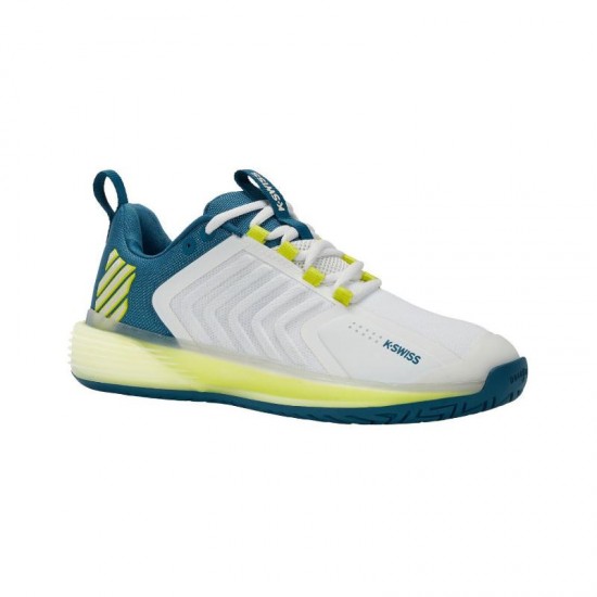 Tenis Kswiss Ultrashot 3 Flautor Amarelo Azul Branco