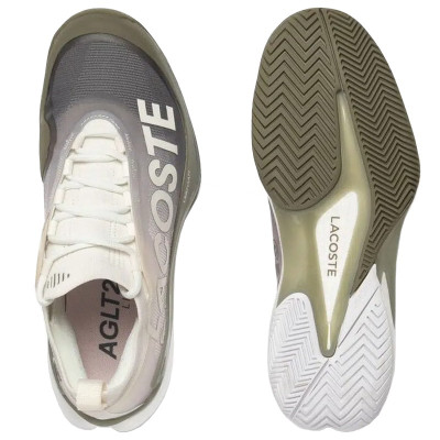 Tênis Lacoste AG-LT25 Lite Branco Caqui para Mulheres