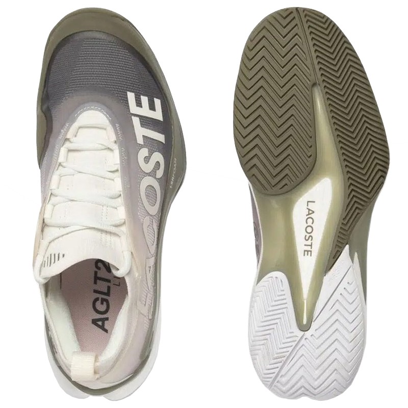 T?nis Lacoste AG-LT25 Lite Branco Caqui para Mulheres