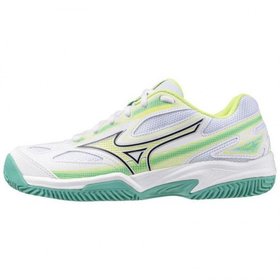 Sneakers Mizuno Break Shot 4 Clay Bianco Nero Lime Donna