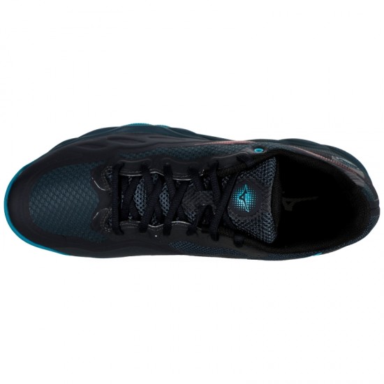 Mizuno Wave Enforce Court Padel Preto Azul Vermelho Tenis