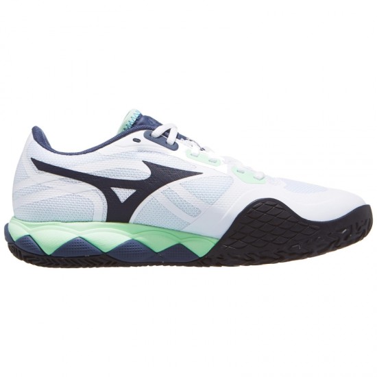 Tenis Mizuno Wave Enforce Tour 2 Clay Branco Verde Azul