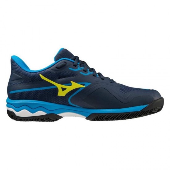 Tenis Mizuno Wave Exceed Light 2 CC Azul Amarelo