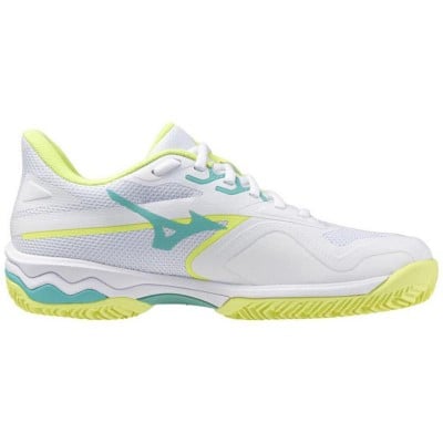 Sneakers Mizuno Wave Exceed Light 2 Clay Bianco Nero Lime Donna