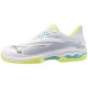 Tenis Mizuno Wave Exceed Light 2 Clay Branco Preto Lima para Mulheres