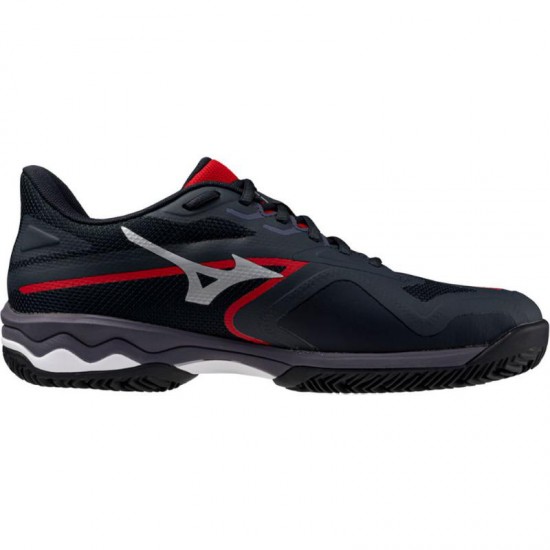 Mizuno Wave Exceed Light 2 Padel Preto Branco Vermelho Sapatilhas