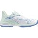 Sneakers Mizuno Wave Exceed Tour 6 Bianco Blu Donna - TERRA BATTUTA