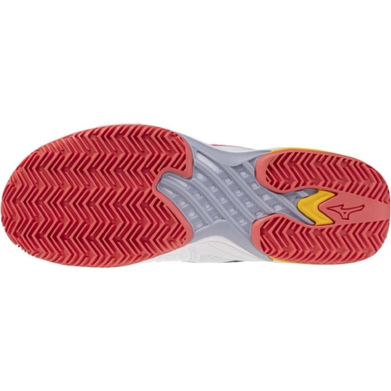 Baskets Femme Mizuno Wave Exceed Tour 6 CLAY WHITE Coral Grey