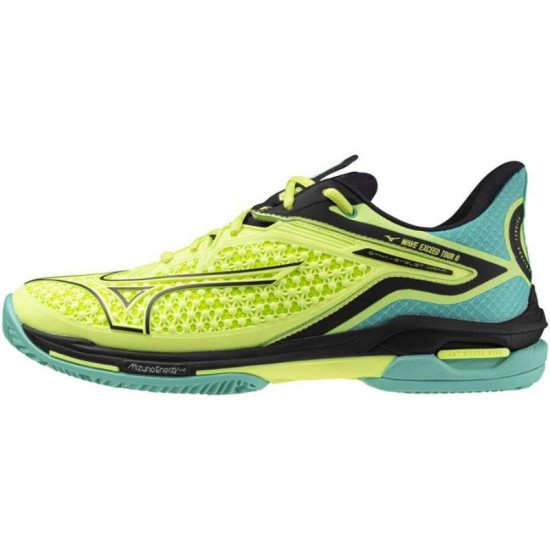 Sneakers Mizuno Wave Exceed Tour 6 Clay Lime Noir Bleu