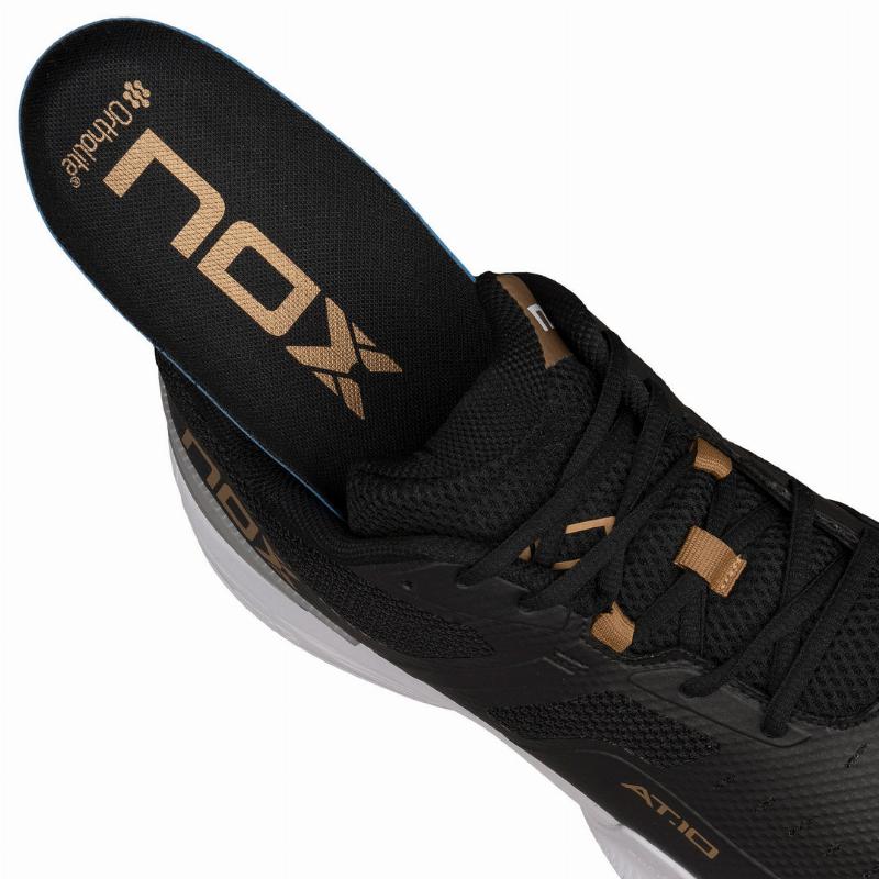 T?nis Nox AT10 Pro Preto Dourado