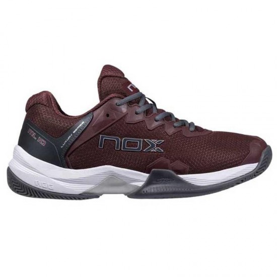 Nox ML10 Hexa Maroon Gunmetal Grey Shoes
