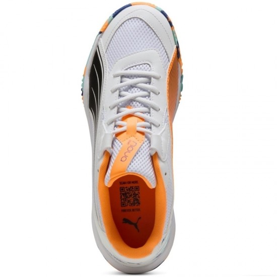 Puma Nova Court Blanc Orange Noir Baskets