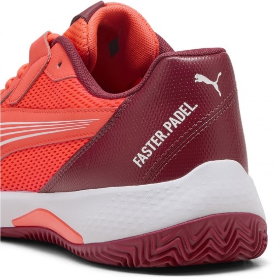 Zapatillas Puma Nova Court Rojo Burdeos Blanco