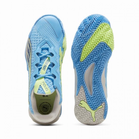 Puma Nova Elite Shoes Blue Yellow Grey