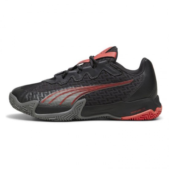 Puma Nova Elite Grigio Scuro Nero Rosso Sneakers