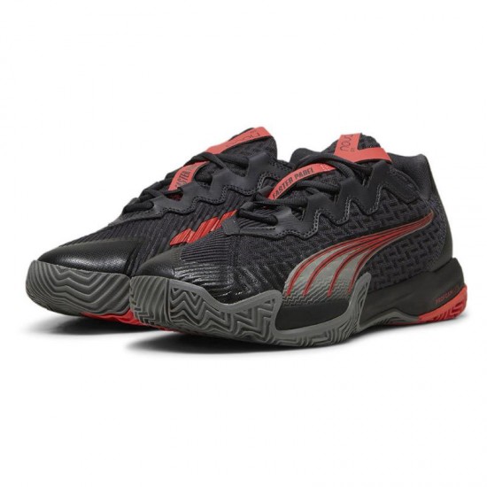 Puma Nova Elite Dark Gray Black Red Sneakers