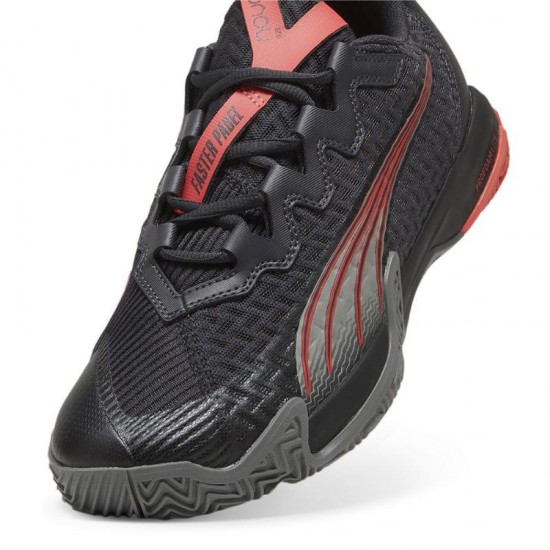 Puma Nova Elite Gris Fonce Noir Rouge Baskets