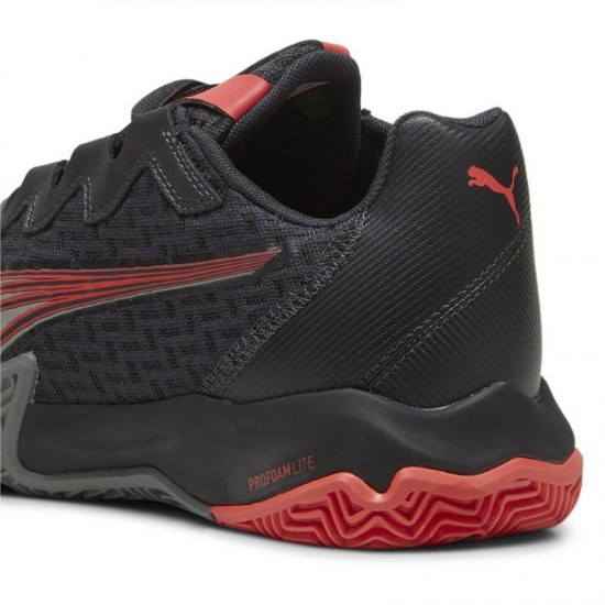 Puma Nova Elite Grigio Scuro Nero Rosso Scarpe da Ginnastica