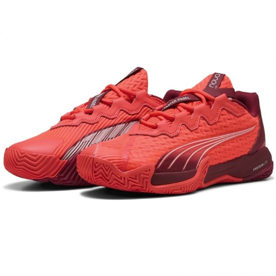 Baskets Puma Nova Elite Rouge Bordeaux Blanc