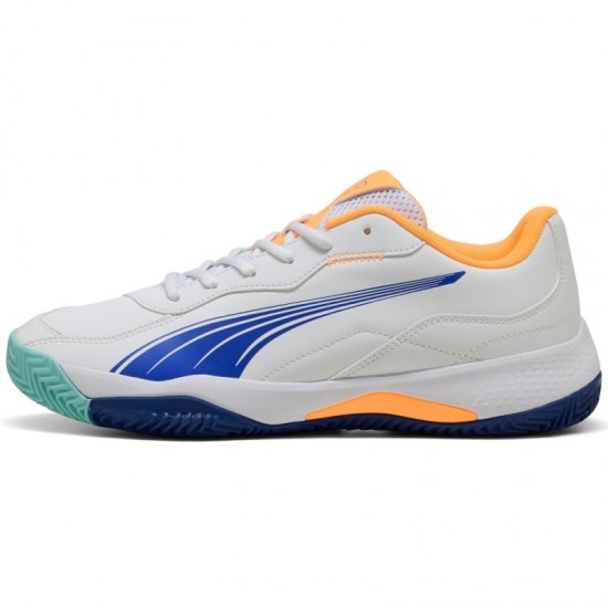 Tenis Puma Nova Smash Branco Azul Laranja