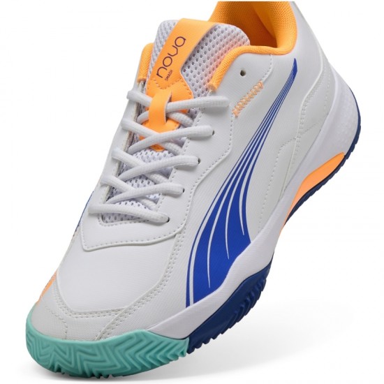 Puma Nova Smash Blanc Bleu Orange Baskets