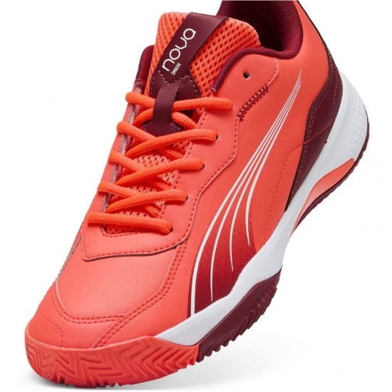 Puma Nova Smash Baskets Rouge Blanc Bourgogne