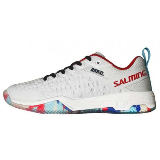 Salming Rebel Light Dazzle White Red Blue Women''s Shoes