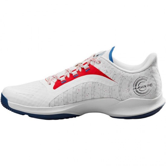 Wilson Hurakn Pro Shoes White Red Blue