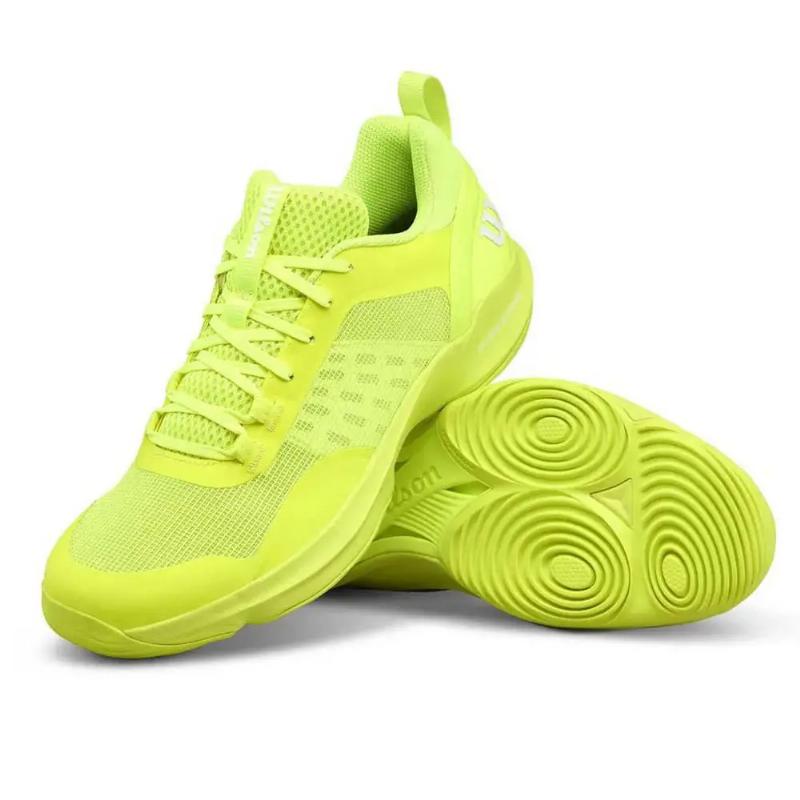 Zapatillas Wilson Hurakn Pro V2 Amarillo Fluor Blanco Mujer