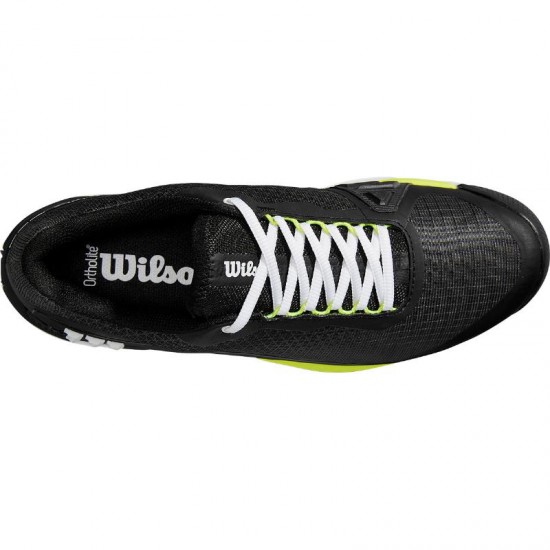 Zapatillas Wilson Rush Pro 4.0 Clay Negro Blanco Amarillo