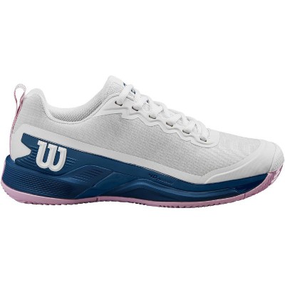 Baskets Femme Wilson Rush Pro 4.5 TERRE BATTUE Blanc Bleu