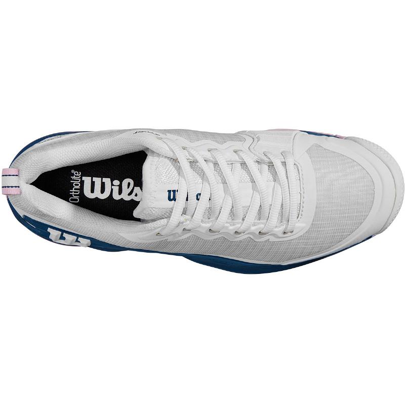 T?nis Wilson Rush Pro 4.5 Clay Branco Azul Feminino